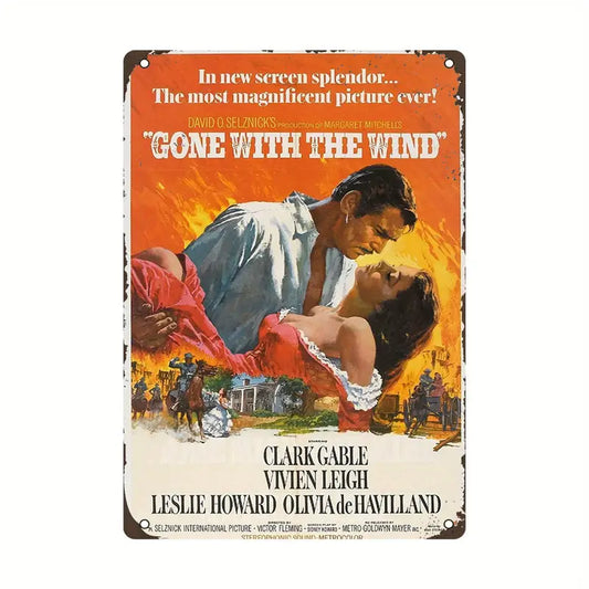 Placa Vintage Gone with the Wind Orange